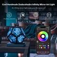 thumbnail image 3 of Infinity Dodecahedron Gaming Light, Cool RGBW Led Desk Table Lamp Light for Bedroom Gaming Room Decor, Unique Colorful Mood Changing Ambient Night Lighting lamp Adult Men Birthday Gift, 3 of 9
