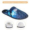 thumbnail image 3 of Sigee Futuristic Blue Light Wolf for Cozy Furry Slippers Super Soft Indoor and Outdoor Use, Non-Slip Sole Slip On House Slippers-Medium, 3 of 8