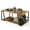 Yellow, variant on Gymax 40'' Coffee Table & 2-Tier Modern Farmhouse Center Table w/Storage Shelf Brown