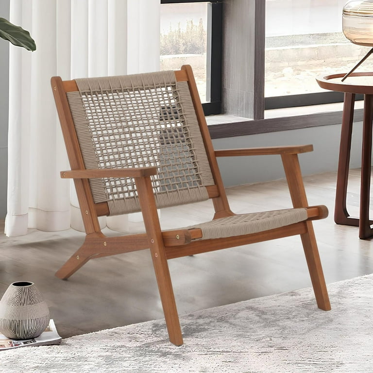 JOIVI Acacia Wood Patio Chair Set of 2, Outdoor Accent