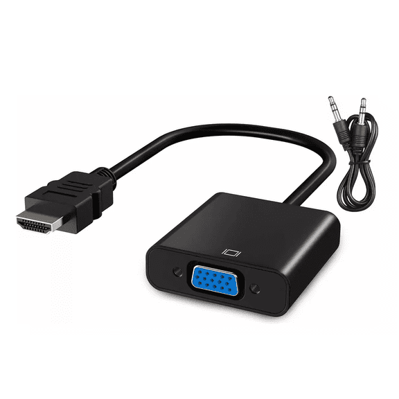 Adaptador Convertidor BLOOSOM HDMI a VGA con Cable de Audio 3.5mm