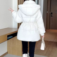 thumbnail image 4 of Abrigos de invierno para mujer 2024 Nuevas prendas de vestir exteriores Moda Cintura Cordón Parka Engrosada Suelta Chaquetas acolchadas cálidas para mujer, 4 of 5