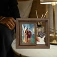 thumbnail image 5 of 1 Pc Double Sided Rotating Picture Frame for Wedding Lucky to Be in Love Wood Photo Frame with Heart Charms Engagement Anniversary Gift for Couple Lover Fits 4x6inch(10x15cm) in Photo colorful, 5 of 7