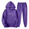 thumbnail image 3 of Letdown Men's Sweatsuit 2 PCS Letter Printed Hoodie and Sweatpants Set Tracksuits Fall Winter Casual Athletic Jogging Suit, 3 of 5