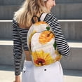 thumbnail image 2 of Geaub sunflower 5 durable canvas backpack: stylish, lightweight, and spacious with adjustable straps, 2 of 7