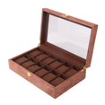 thumbnail image 2 of Estuche para Hombres, Caja de Exhibición de Organizador de Almacenamiento Sólido para Cumpleaños, Día de San Valentín, Bod de de 12 ranuras Salvador Caja de almacenamiento de reloj, 2 of 8