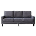 thumbnail image 3 of 75 Inch Accent Sofa,Modern Upholstered Accent Sofa Couch with Square Armrest and Thick Cushion Back,Leisure Sofa Couch for Home Office Apartment,Easy Assembly, Dark Grey, 3 of 7