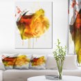 thumbnail image 1 of Yellow Hand drawn Rose on White - Floral Canvas Art Print, 1 of 4