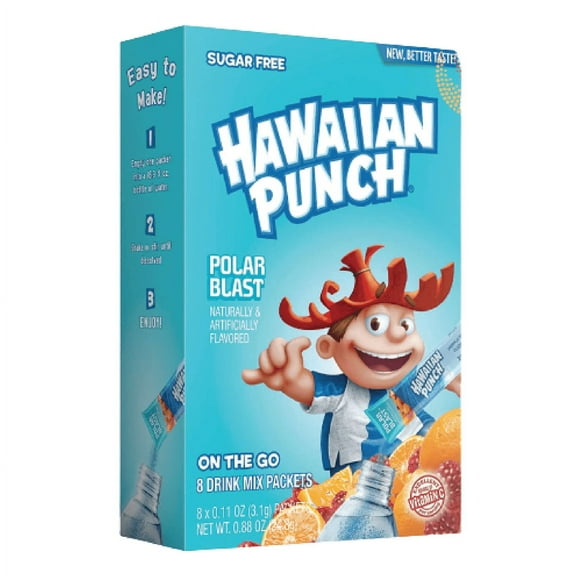 Hawaiian Punch Singles To Go Polar Blast Drink Mix | 8 Singles Each | 1 Pack