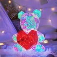 thumbnail image 3 of Colorful Glowing Bear LED Bear With Box Valentine's Day Gift Girlfriend Surprise Birthday Wedding Anniversary Gifts 25CM, 3 of 8
