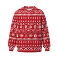 thumbnail image 7 of BLVB Kids Ugly Christmas Sweater Girls Boys Holiday Pullover Crewneck Long Sleeve Tops Knitwear for Aged 5-15 Years(Red,7-8 Years), 7 of 7