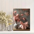thumbnail image 2 of Qisvanset Framed Canvas Wall Art, 12x16 Inch Pink Bow Floral Girly Apartment Wall Print, 2 of 5