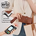 thumbnail image 3 of Wrangler Womens Wallet Small Rfid Blocking Wristlet Wallets Cute Bifold Ladies Wallet with Zipper Pocket, Brown, 3 of 7