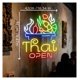 thumbnail image 3 of Letrero De Neón Thai Food Open, Ideal Para Decoración De Pared De Cocina Y Restaurante, Con Luz Regulable De 42cmx52cm, 3 of 6