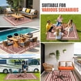 thumbnail image 4 of Farmhouse Outdoor Rug for Patio/Deck/Porch, Non-Slip Large Area Rug 5 x 7 Ft, Vintage Star Retro Rustic Checked Grid Lodge Indoor Outdoor Rugs Washable Area Rugs, Reversible Camping Rug Carpet Runner, 4 of 8