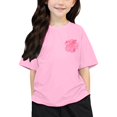 thumbnail image 3 of Fshinging Girls Graphic T Shirts Letter Printed Round Neck Short Sleeved Plus Size Tops, 3 of 7