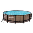 thumbnail image 3 of Funsicle 14' x 42" Oasis Round Pool with 14' Debris Cover, Natural Teak, 3 of 12