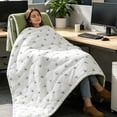 thumbnail image 5 of SUYOLL Scandinavian Style Lightweight Summer Blanket Breathable Cooling Blankets For Hot Sleepers Air Conditioned Room Dark Green 135x100cm, 5 of 6