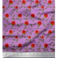 thumbnail image 1 of Soimoi Moss Georgette Fabric Leaves & Strawberry Fruits Decor Fabric Printed Yard 42 Inch Wide, 1 of 3