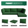 thumbnail image 5 of Clouddwell 9-Piece Outdoor Cushion Set for 4-Seat Wicker Sectional - Waterproof, High-Resilience Foam (Green), 5 of 7
