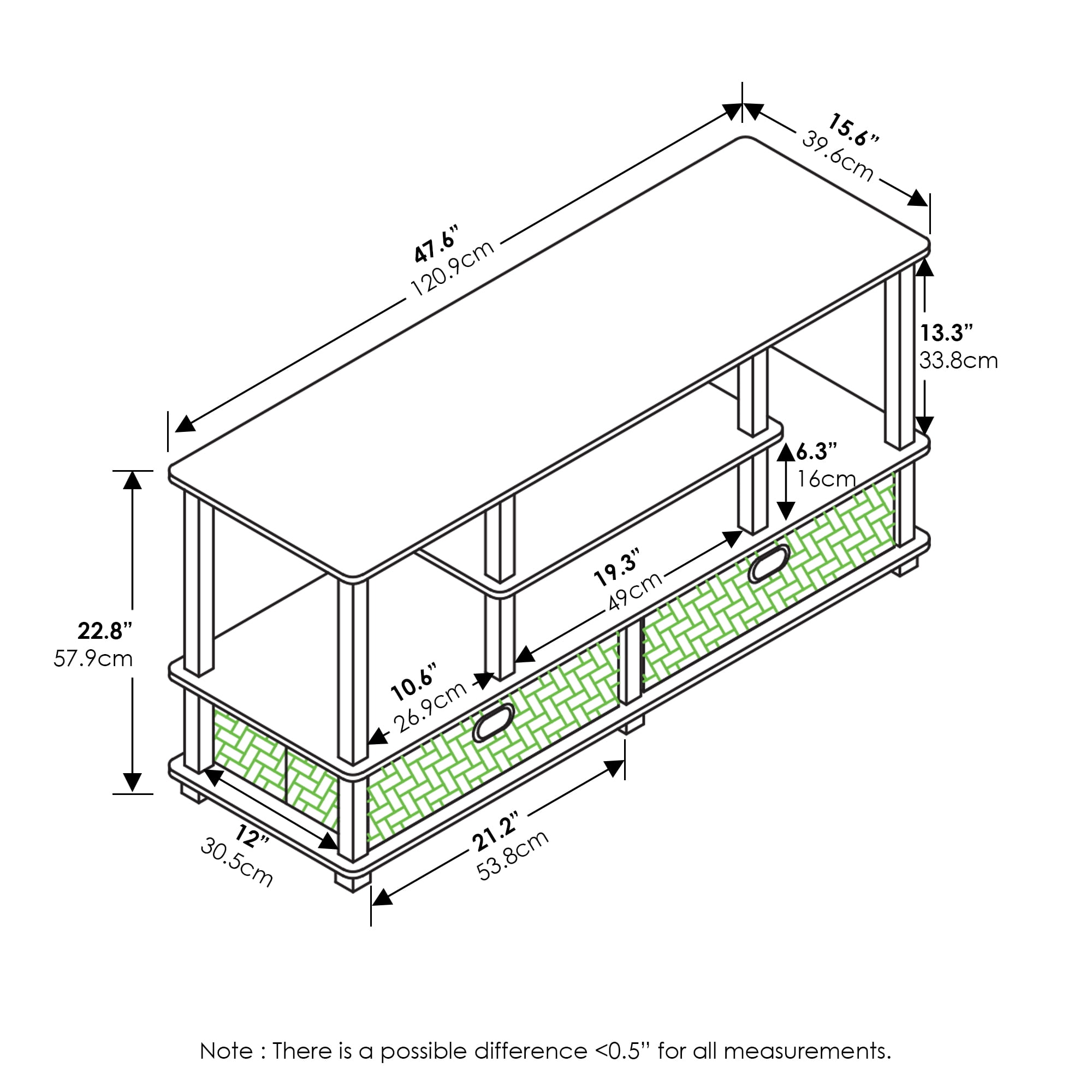 Furinno Jaya Large TV Stand