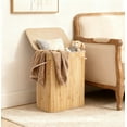thumbnail image 6 of MEHOOM Laundry Hamper, 100L Foldable Laundry Basket with Lid and Handles (Natural Bamboo), 6 of 11