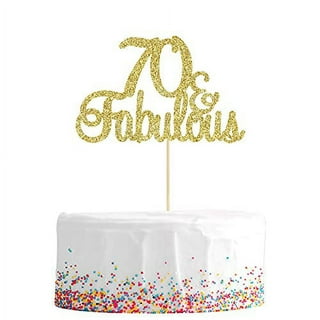 70 and Fabulous Cake Topper 70 Cake Topper 70th Birthday Decoration  Milestone Birthday Gold Cake Topper Birthday Decoration 70 Birthday 