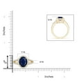 thumbnail image 4 of ANGARA Natural Oval 3.3 ct Blue Sapphire Split Shank Halo Ring in 14K Yellow Gold for Women (Size-10x8mm) | September Birthstone, Anniversary, Jewelry Gift for Women | Natural Blue Sapphire Ring, 4 of 8
