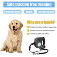 thumbnail image 4 of Dog Retractable Leashes with Flashlight and Waste Bag Dispenser 3 in 1 Automatic 15ft Dog Walking Leash - black, 4 of 5