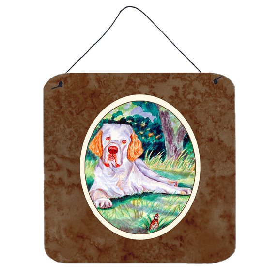 Carolines Treasures 7113DS66 Clumber Spaniel Wall or Door Hanging Prints 6x6 multicolor