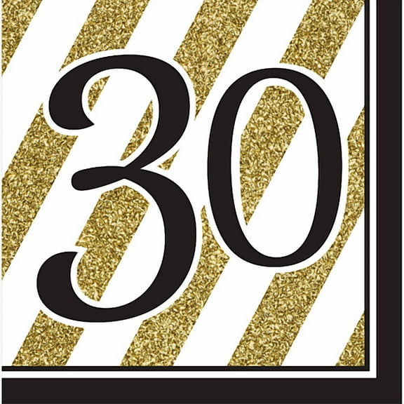 Creative Converting 30th Birthday 6.5'' Napkin (Set of 16)