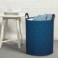 thumbnail image 6 of Goofa Dark Blue Printed Circular Hamper,Laundry Basket with Handles,Storage Baskets Foldable,Large Capacity Laundry Hamper-Small, 6 of 6
