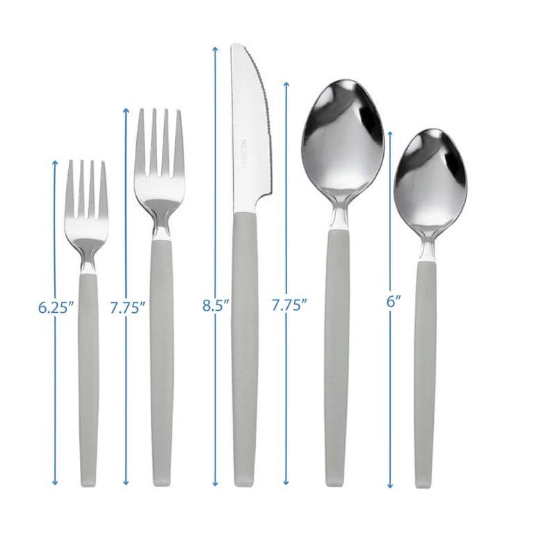 Martian カトラリーセット 49点 STAINLESS STEEL Mainstays 49-Piece Stainless Steel and Plastic Flatware Set for 8