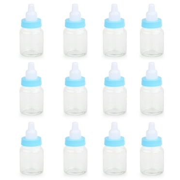 12 Pcs Milk Bottle Baby Shower Decorations for Girls Unique Baby Shower Gift Candy Clear Bottles Child