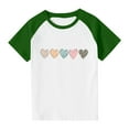 thumbnail image 3 of Blusas y camisas de manga corta con cuello redondo para niños y niñas, blusa de manga corta con estampado de cuello redondo, 3 of 7