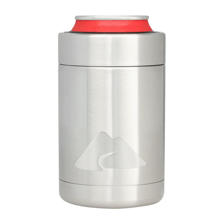 Ozark Trail 12 oz Vacuum Insulated Stainless Steel Can Cooler with Bottle  Opener
