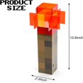 thumbnail image 4 of Pixels Pierre Brune Torche Rouge Lumière pour Montage au Mur USB Rechargeable Torche LED Décoration Chambre Salon Costume de Joueurs Cosplay Jeu de Rôle, 4 of 8