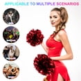 thumbnail image 4 of SHISUYAN Cheerleader Pom Poms with Finger Ring Assorted Color PET Material Comfortable and Fluffy 7 Pairs, 4 of 5