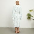 thumbnail image 4 of Gupgi Women Plush Bathrobe Winter Pajama Kimono Floral Print Fleece Long Robe Loungewear Spa Night Robe with Pockets, 4 of 9
