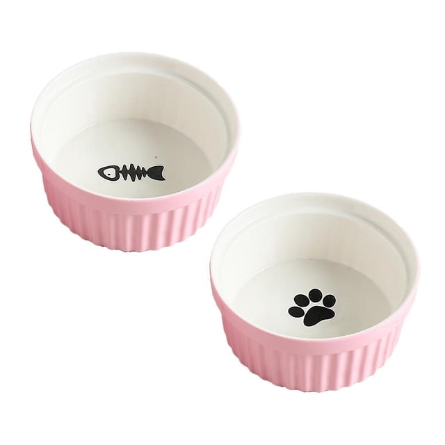 Minimalist gray 3.8L Cuenco de cerámica para gatos, alimentador para mascotas, cuenco de alimentación de comida y agua para gatitos y cachorros, 2 uds.