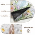 thumbnail image 6 of Round Rugs 6Ft, Easter Round Area Rug Washable Indoor Throw Carpet, Rustic Spring Bunny Eggs Botanical Grey Wooden Soft Non Slip Circle Rug for Office Cabinet Home Decor Aesthetic, 6 of 8