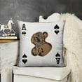 thumbnail image 2 of Club Q Playing Cards Pattern Bear Throw Pillow Square Cover, 2 of 5