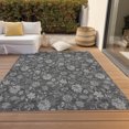 thumbnail image 6 of Addison Rugs Chantille Indoor/Outdoor Transitional Floral Gray Washable Rectangle Rug, 9' x 12', 6 of 6