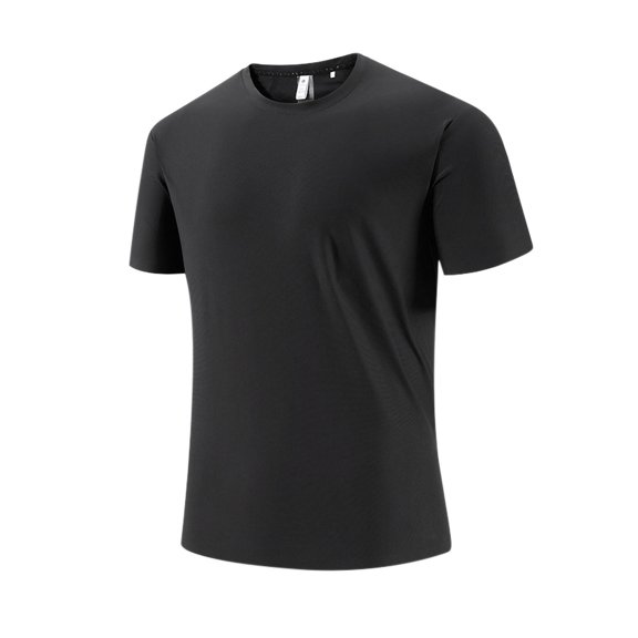Dagegui Men's Black Short Sleeve Athletic T-Shirt Quick Dry Moisture Wicking Running Gym Tee Performance Outdoor Training Shirts for Summer M