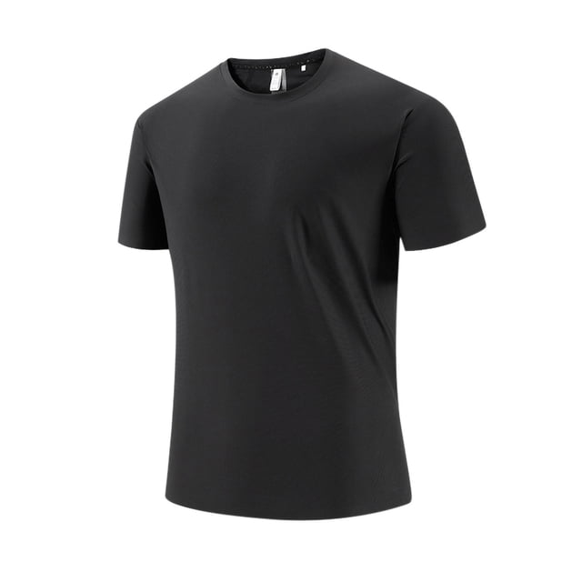 Hombres Pantalones Cortos Hielo Seda Delgada Manga Corta para los Hombres Suelto Deportes Casuales sin Costuras, Fresco Transpirable Camisa de Solapa