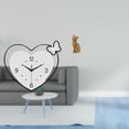 thumbnail image 2 of Reloj de pared,Reloj de pared acrílico para oficina en casa,sin tictac,Relojes de pared colgantes Reloj de tiempo decorativo,Figura de escritorio,Estatua de gato,linda, 2 of 8