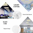 thumbnail image 6 of 4 Pack Grey Yellow Plaid Fluorescent Light Covers for Ceiling Lights Simple Yellow White Grey Diamond Magnetic Ceiling Light Covers Overhead Light Filters for Office Classroom Home, 6 of 9