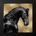 thumbnail image 2 of Rose, Martin 15x15 Black Modern Framed Museum Art Print Titled - Black Stallion on Gold, 2 of 5