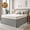 Grey, variant on AzulHome Linen King Bed Skirt 280GSM, 18 Inch Tailored Drop Dust Ruffle, Wrinkle-Free Premium Textured Taupe with Double-Layer Adjustable Elastic Straps, Easy Install & Clean