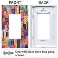 thumbnail image 3 of Yayeee Rocker Switch Wall Plate 2-Gang 4.7"x4.6" Home Decorative Outlet Cover, Art Buildings, 3 of 6